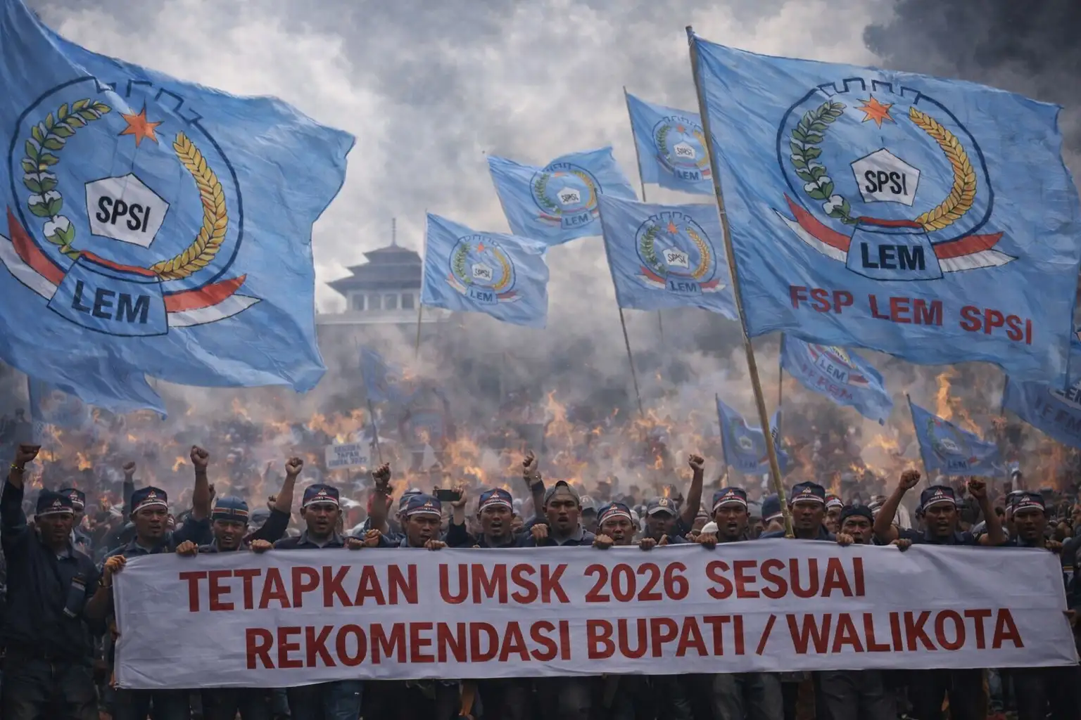 Rekomendasi Daerah Dipangkas, Buruh Jawa Barat Tolak Penetapan UMSK 2026