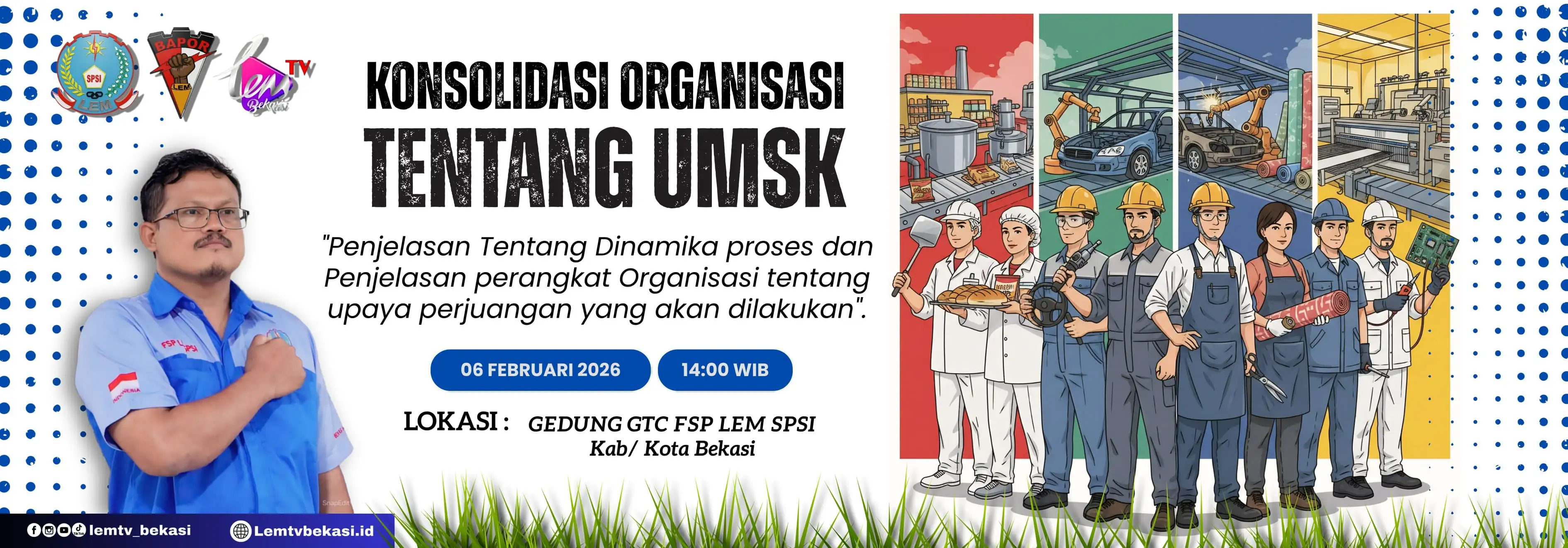 Satukan Barisan Perjuangan UMSK, DPC FSP LEM SPSI Bekasi Gelar Konsolidasi