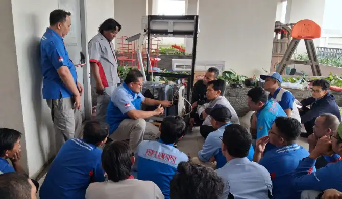 Kegiatan Pelatihan Perawatan AC Kolaborasi DPK APINDO dan DPC FSP LEM SPSI Kab./Kota Bekasi
